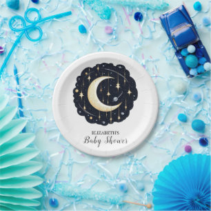 Dreamy Pretty Stars Baby Shower Paper Plates