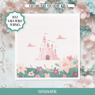 Dreamy Princess Castle Paper Napkin