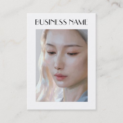 Dreamy Prismatic Light Female Portrait Business Card