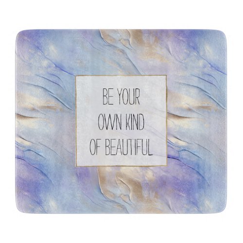 Dreamy Purple Blue Mist Gold Pearl  Cutting Board