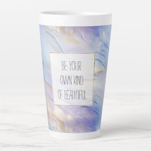 Dreamy Purple Blue Mist Gold Pearl Latte Mug