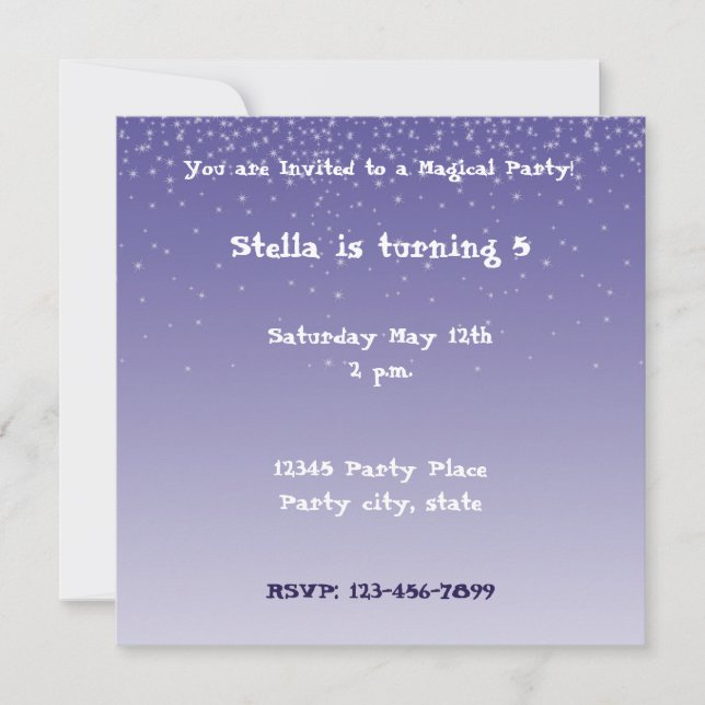 Dreamy Purple Invitation (Front)