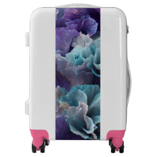 Dreamy Purple & Teal Floral Art Travel Luggage