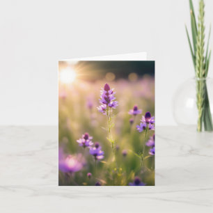 Dreamy Purple Wildflowers Note Card
