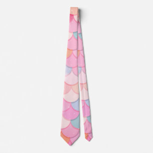 Dreamy Rainbow Fish Scale Neck Tie