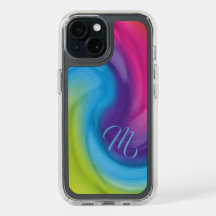 Dreamy Rainbow Swirl Monogram