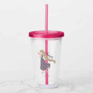 Dreamy Rapunzel in Bloom Acrylic Tumbler