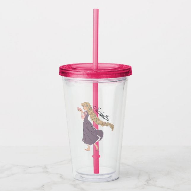 Dreamy Rapunzel in Bloom Acrylic Tumbler (Front)
