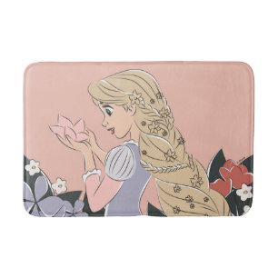 Dreamy Rapunzel in Bloom Bath Mat