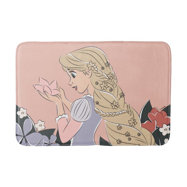 Dreamy Rapunzel in Bloom Bath Mat (Front)