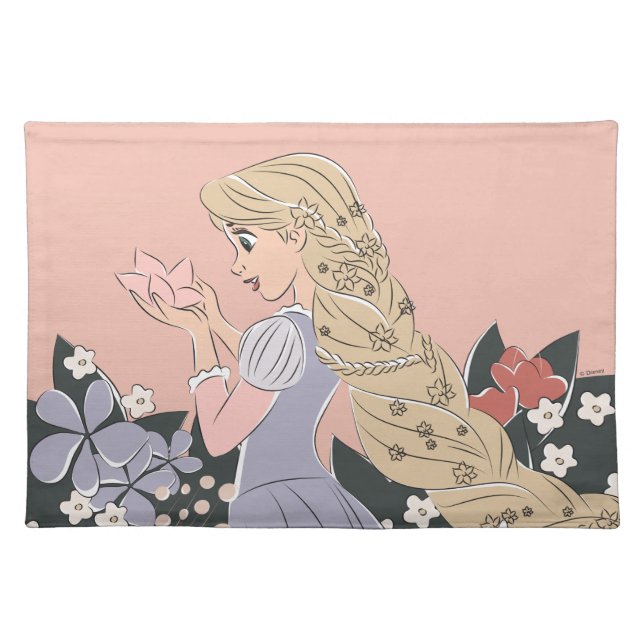 Dreamy Rapunzel in Bloom Cloth Placemat (Front)