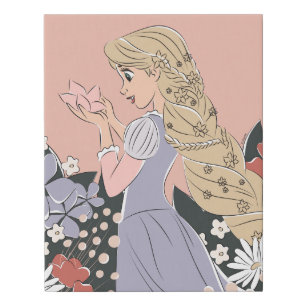 Dreamy Rapunzel in Bloom Faux Canvas Print
