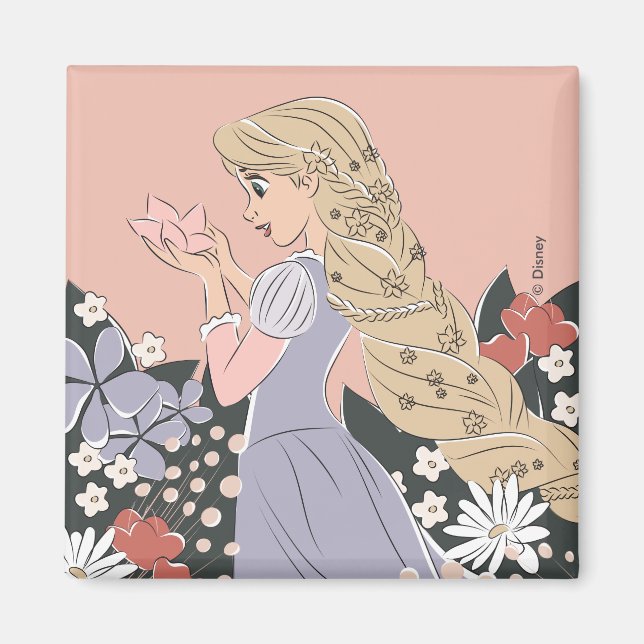 Dreamy Rapunzel in Bloom Magnet (Front)