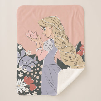 Dreamy Rapunzel in Bloom Sherpa Blanket