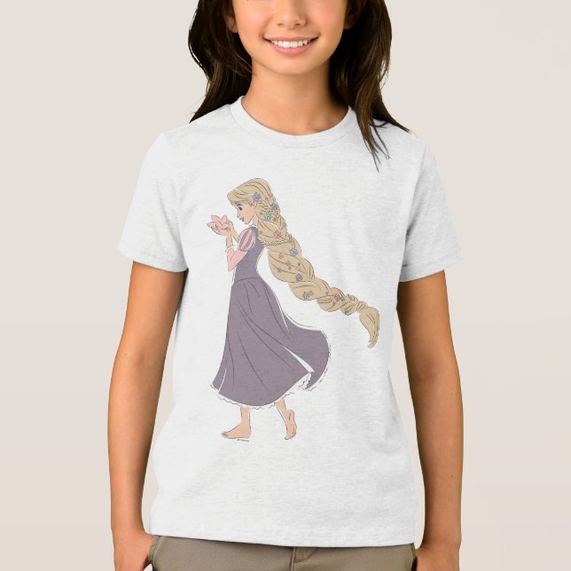 Dreamy Rapunzel in Bloom Tri-Blend Shirt (Front)
