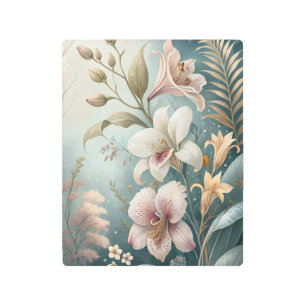 Dreamy Rare Flowers Wallpaper – Realistic and Arti Metal Print