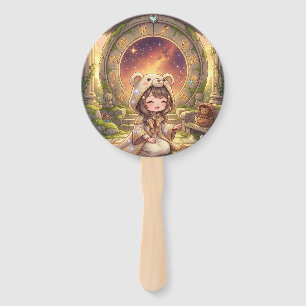 Dreamy Reverie Zodiac Galaxy Magical Portal Party Hand Fan