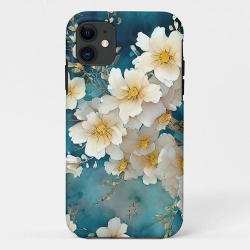 Dreamy Romance White Floral Mobile Cover