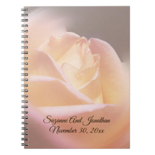 Dreamy Rose Personalized Wedding Notebook