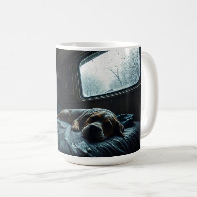 Dreamy RV Dog Nap Coffee Mug (Front Right)