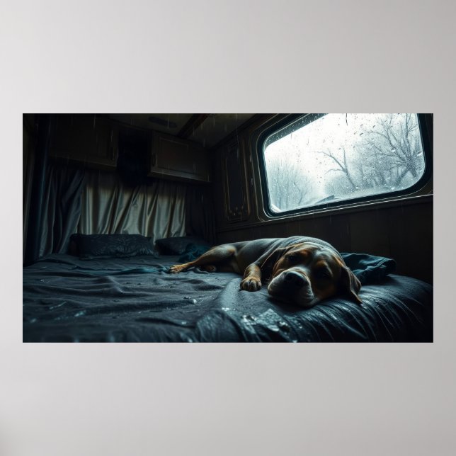 Dreamy RV Dog Nap Poster (Front)