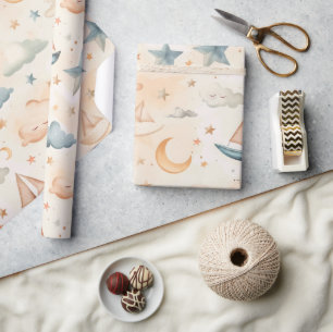 Dreamy Sailboats & Stars Wrapping Paper