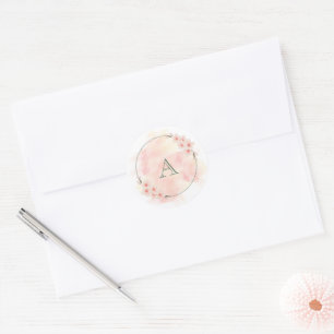 Dreamy Sakura Japan - Serene Cherry Blossom Illust Classic Round Sticker