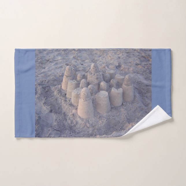 dreamy sand castle print bath towel set (Hand Towel)