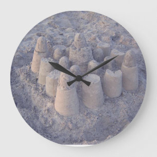 dreamy sandcastle large clock
