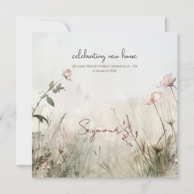 Dreamy Scene of Spring Flowers (Front)