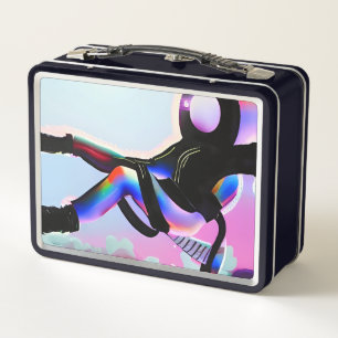 Dreamy Science Fiction Robot Art Metal Lunch Box