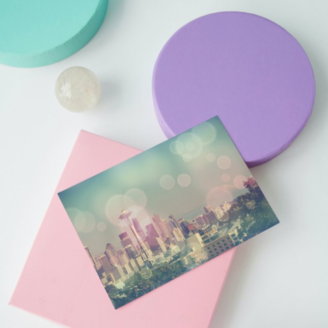 Dreamy Seattle Skyline and Space Needle Postcard (Creator Uploaded)