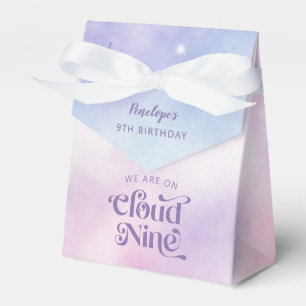 Dreamy Sky Cloud Nine 9th Birthday Favor Boxes