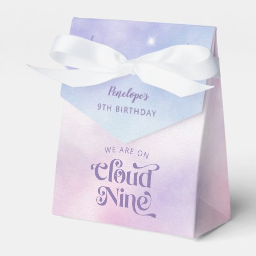 Dreamy Sky Cloud Nine 9th Birthday Favor Boxes