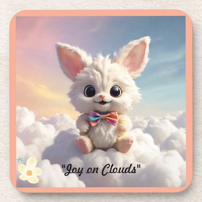 "Dreamy Skywhiskers" Beverage Coaster (Front)