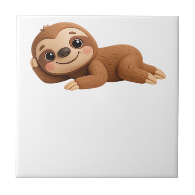 Dreamy Sloth Ceramic Tile (Front)