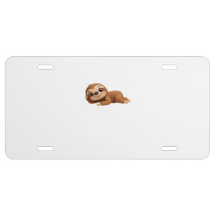 Dreamy Sloth License Plate