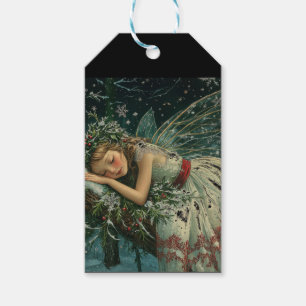 Dreamy Snow Fairy with Wings in Forest Winter Gift Tags