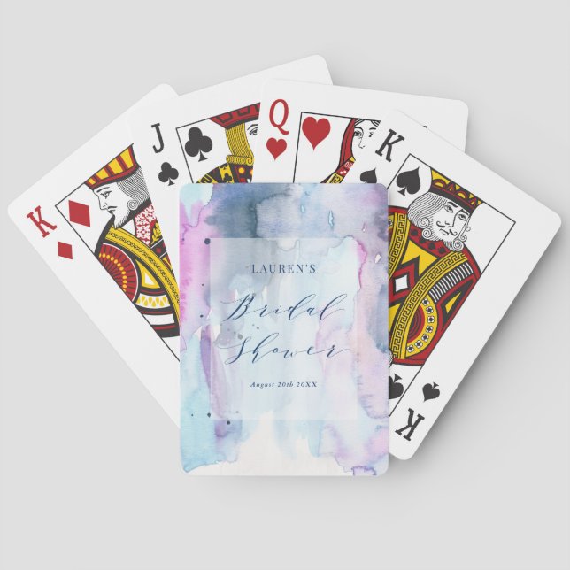 Dreamy Spring Bridal Shower Games Playing Cards (Back)