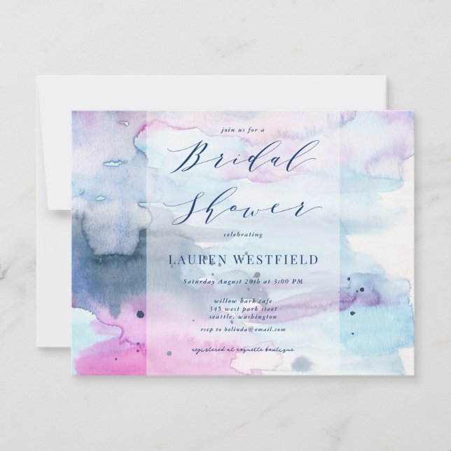 Dreamy Spring Lavender Bridal Shower Invitation (Front)