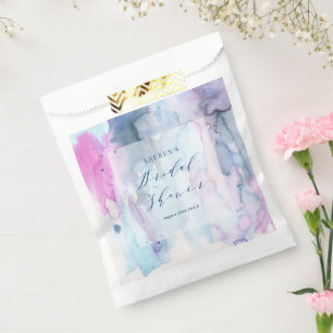 Dreamy Spring Watercolor Bridal Shower Favor Bag