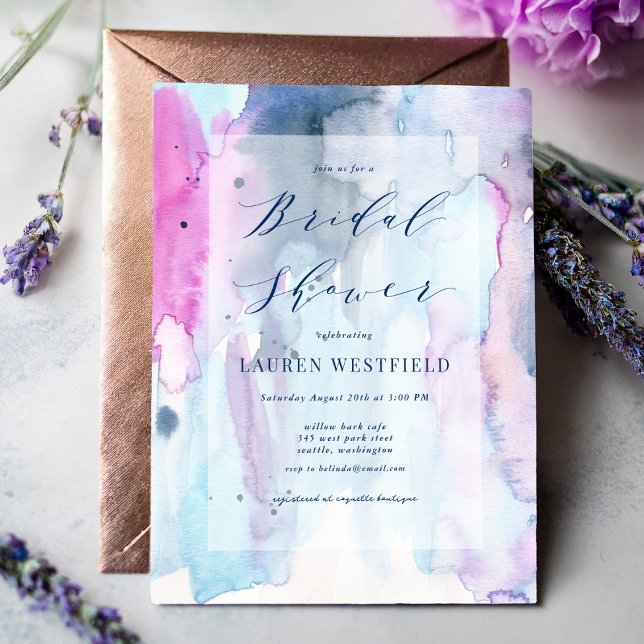Dreamy Spring Watercolor Bridal Shower Invitation (Creator Uploaded)