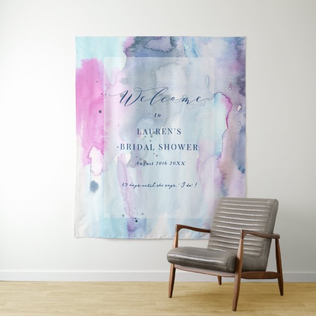Dreamy Spring Welcome Cloth Tapestry Backdrop Sign (In Situ)