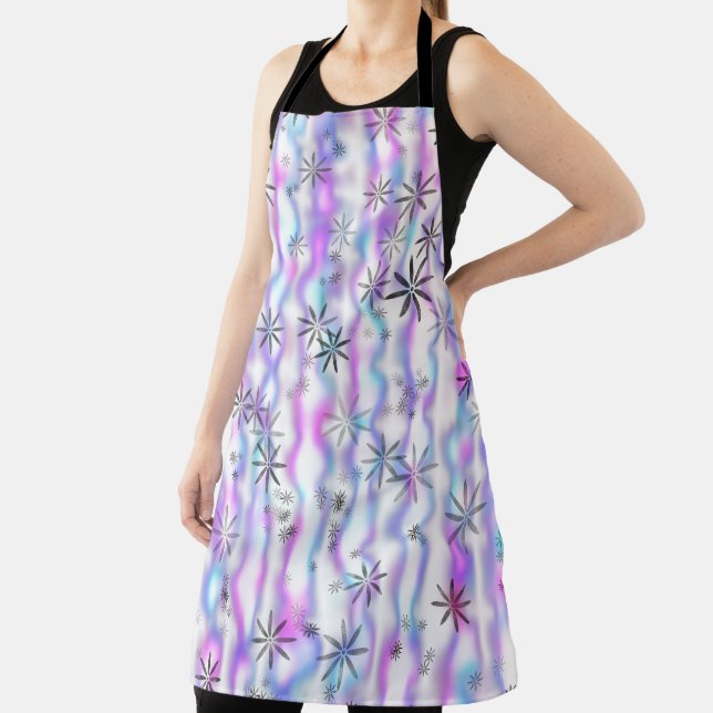 Dreamy Starburst Waves Pattern Apron (Insitu)