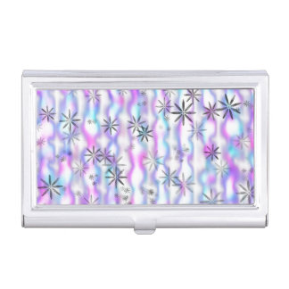 Dreamy Starburst Waves Pattern Business Card Case