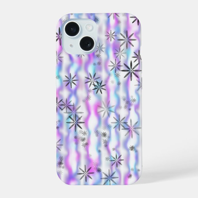 Dreamy Starburst Waves Pattern Iphone Case (Back)