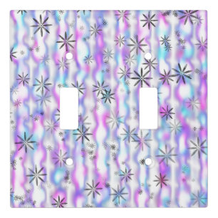 Dreamy Starburst Waves Pattern Light Switch Cover
