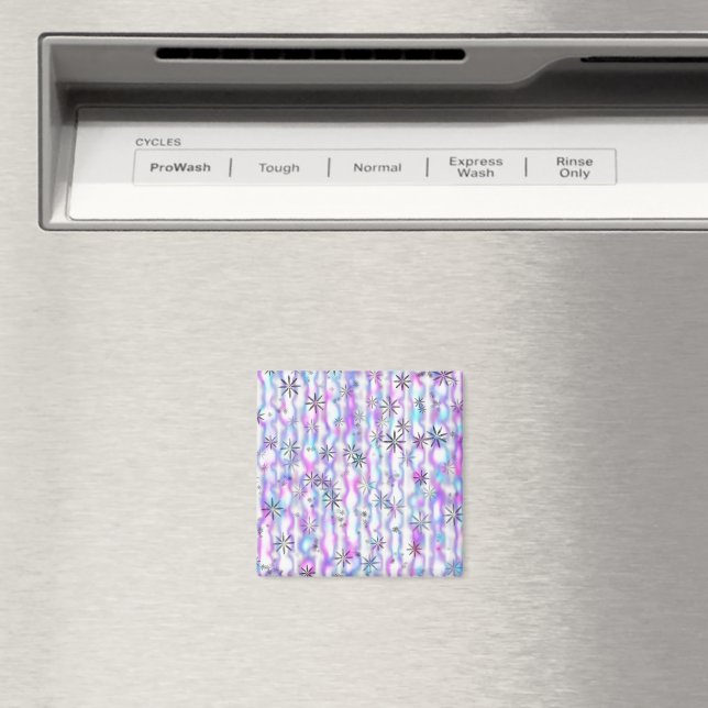 Dreamy Starburst Waves Pattern Magnet (In Situ (Dishwasher))