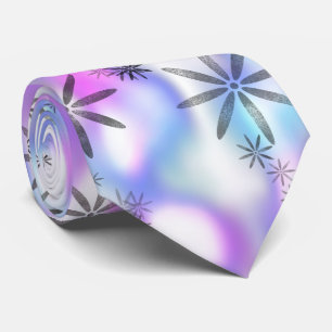 Dreamy Starburst Waves Pattern Neck Tie