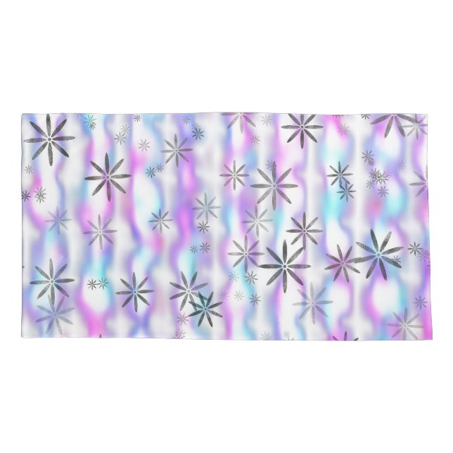 Dreamy Starburst Waves Pattern Pillow Case (Back)